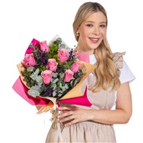 Pink Bonbon Pembe Gül Buketi