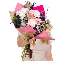 Peach Giggle Gerbera ve Papatya Buketi