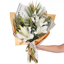 Lily Whisper Beyaz Lilyum Buketi