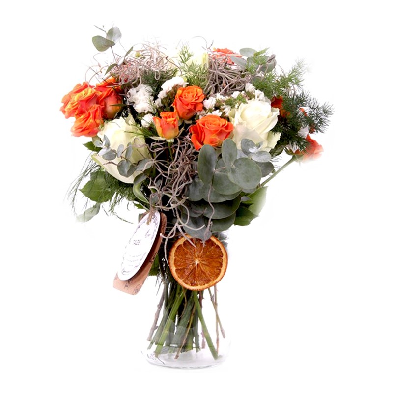 Regal Orange Kavanozda Çiçekler