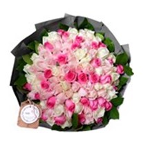 Colorful 99 Soft Roses Bouquet