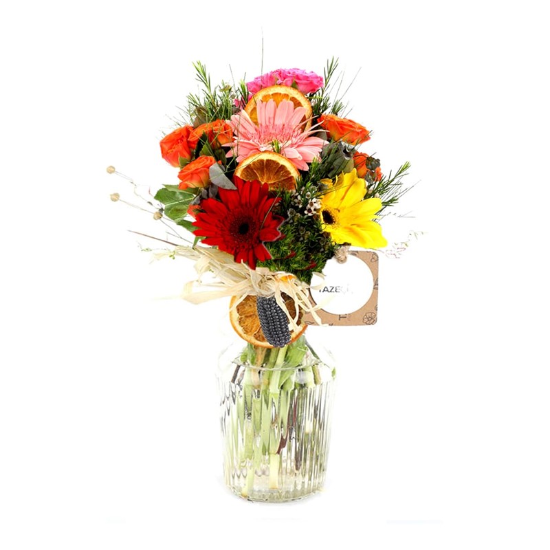 Colorful Vintage Gerbera
