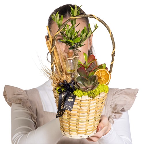 Aegean Rustic Zeytin Ağacı Sepeti