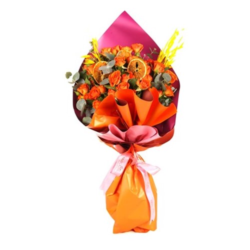 Amber Radiance Turuncu Gül Buketi