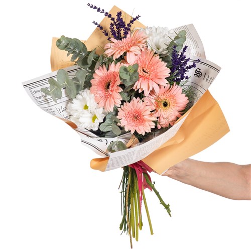 Apricot Hug Gerbera Buketi