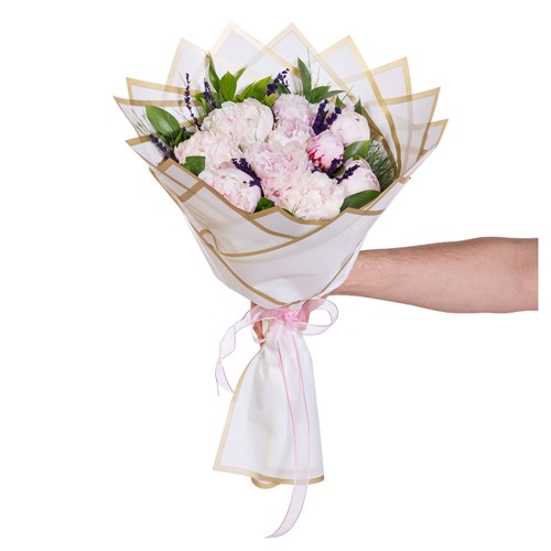 Blush Peony Bouquet Şakayık Buketi