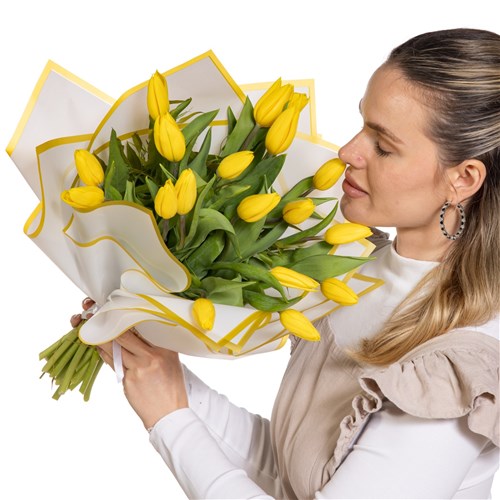 Citron Glow Sarı Lale Buketi