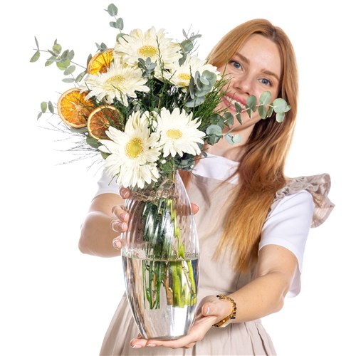 Citrus Melody Beyaz Gerberalar