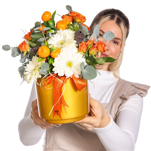 Citrus Roses & Gerbera Aranjmanı