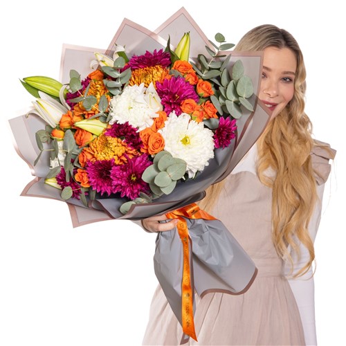 Color Mix Lilyum Ve Mevsim Buketi