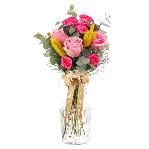 Golden Pink Vazoda Pembe Gül