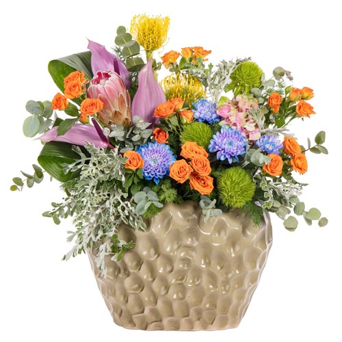 Golden Tropica Arrangement Çiçek Aranjmanı