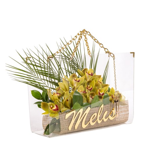 Kişiye Özel Golden Touch Orkide Aranjmanı