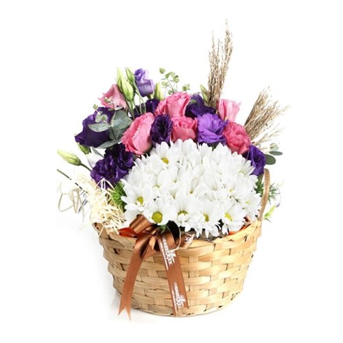 Basket with Wildflowers