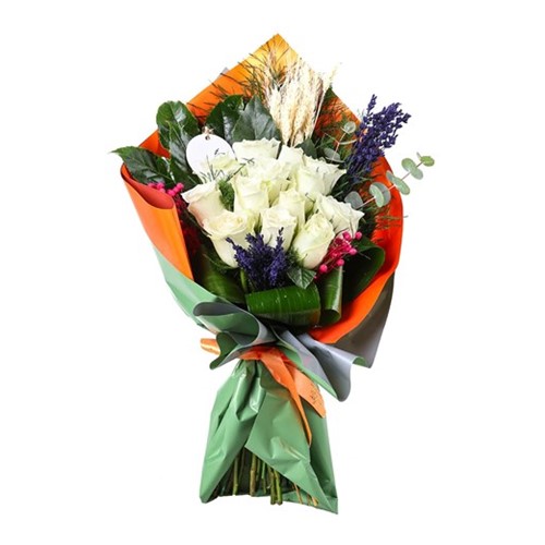 Lustrous Luxe Blooms Beyaz Gül