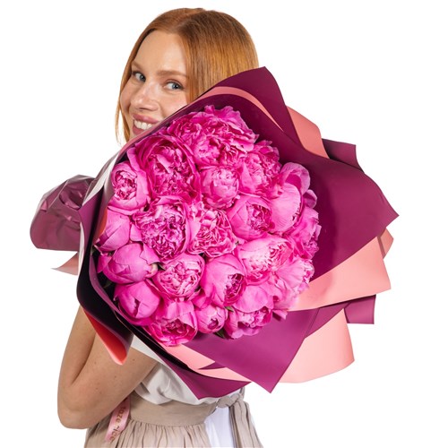 Magenta Opulence Premium Şakayık Buketi