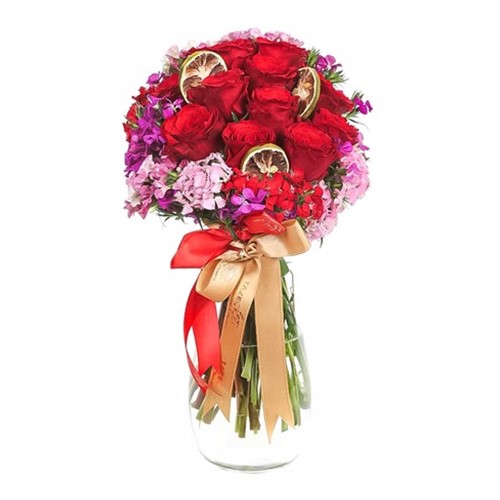 Misty Red Roses