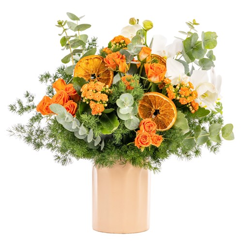 Orange Breeze Güller & Orkide Aranjmanı