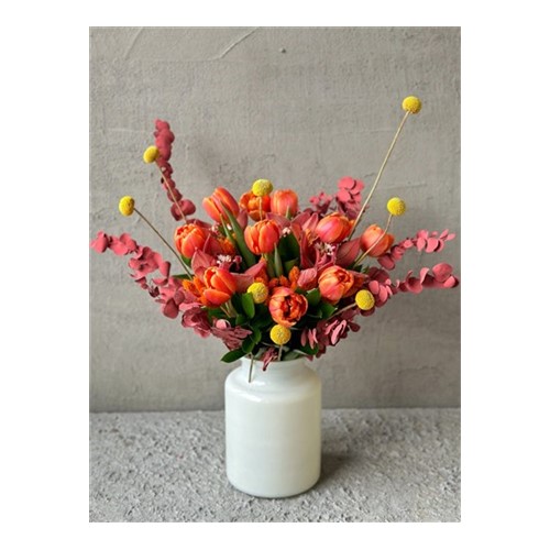 Orange Cocktail In White Vase