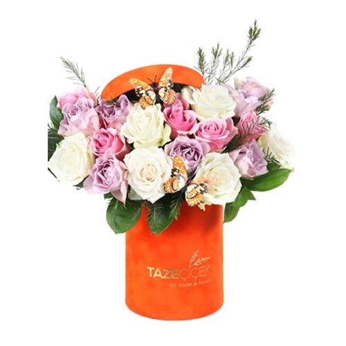 Orange Light Rose Box