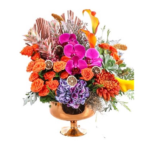 Orange Purple Luxury Vase