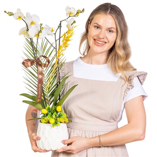 Pearl Touch Seramikte Orkide