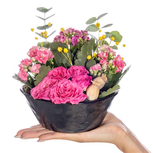Pink Garden Gül & Kalanşo Aranjmanı