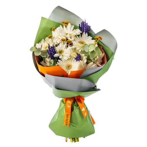 Pure Breeze Bouquet Gerbera Buketi