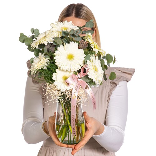 Pure Touch Vazoda Beyaz Gerbera