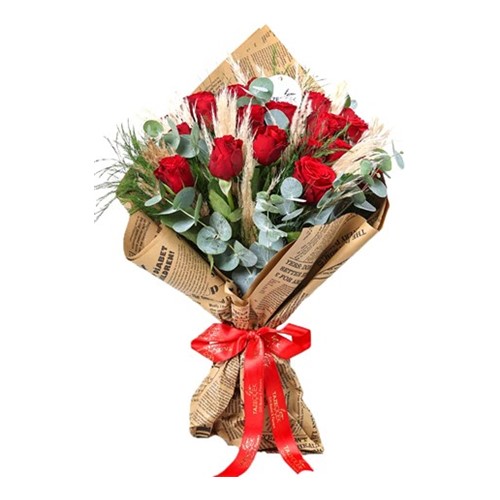 Red Sparkle 19 Kırmızı Gül Buketi