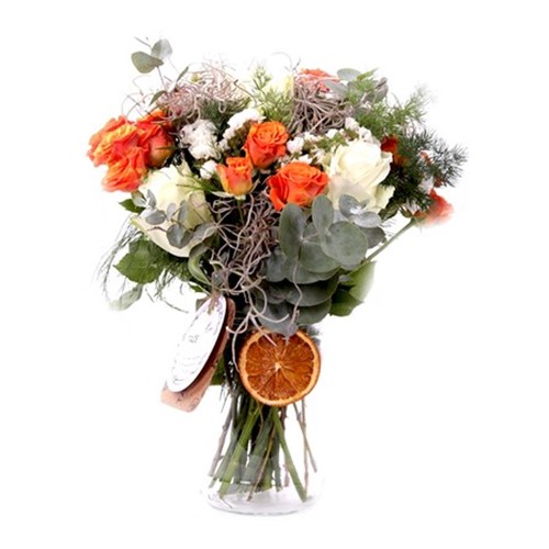Regal Orange Kavanozda Çiçekler