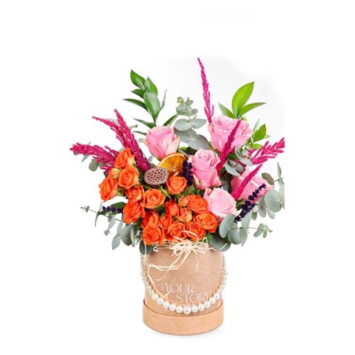 Retro Flower Box Kutuda Çiçek