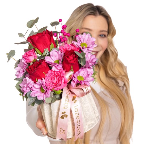 Rosella Chic Papatya & Gül Aranjmanı