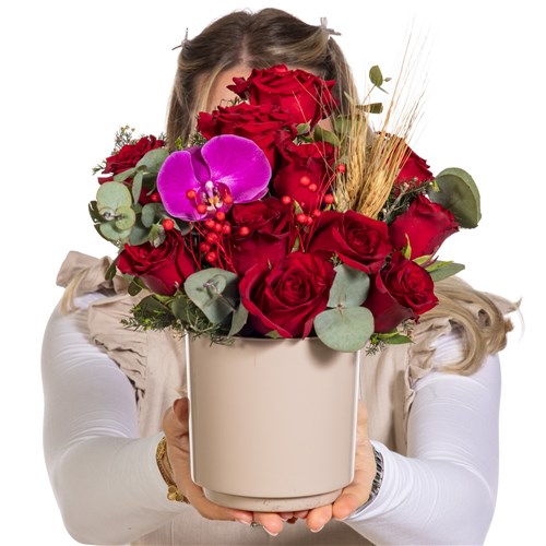 Royal Orchid Kırmızı Gül Vazosu