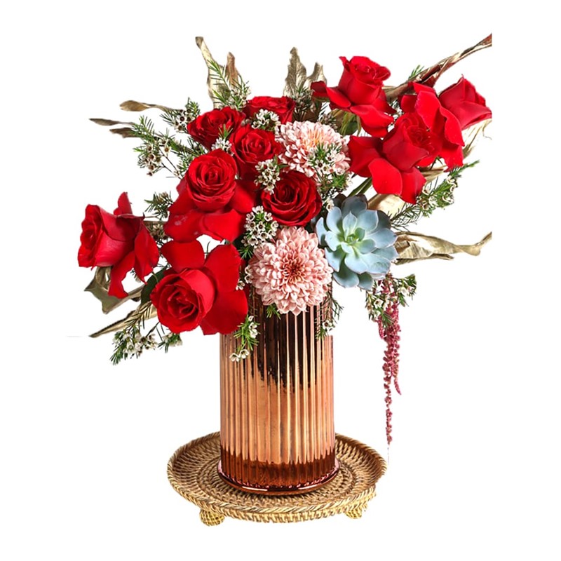 Salmon Red Roses | Taze Çiçek