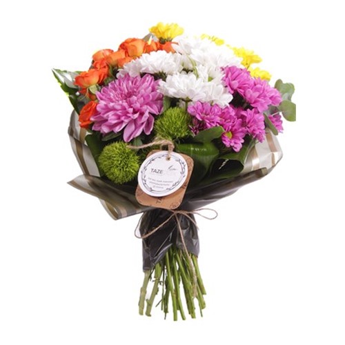 Seasonal Colorful Papatya Buketi