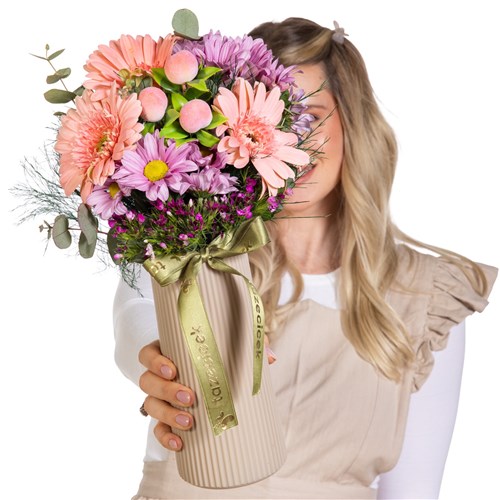 Şeftali Rüyası Gerbera Hüsnüyusuflar