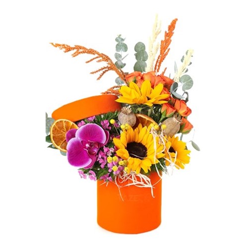 Sunflower+Smile+Box+Aranjman