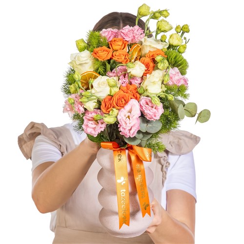 Tangerine Twist Vazoda Çiçek