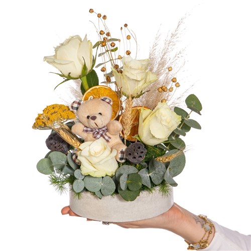 Teddy Garden White Roses